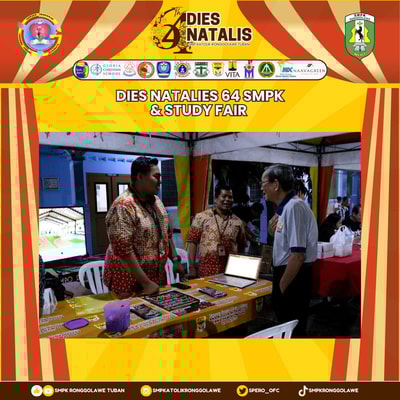Serangkaian kegiatan memperingati Dies Natalis SMPK ke 64 2024

Study fair bersama 12 Sekolah Menengah Atas Surabaya 
===============================
Official Account of SMP Katolik Ronggolawe Tuban
YouTube: SMPK Ronggolawe Tuban
Facebook: SMPK Ronggolawe Tuban
Instagram: smpkatolikronggolawe
Website: smpkronggolawe.sch.id
Media center SMPK: 082332773100
===============================
Cerdas
Terampil
Berprestasi
Berkarakter
Berlandaskan Cinta Kasih